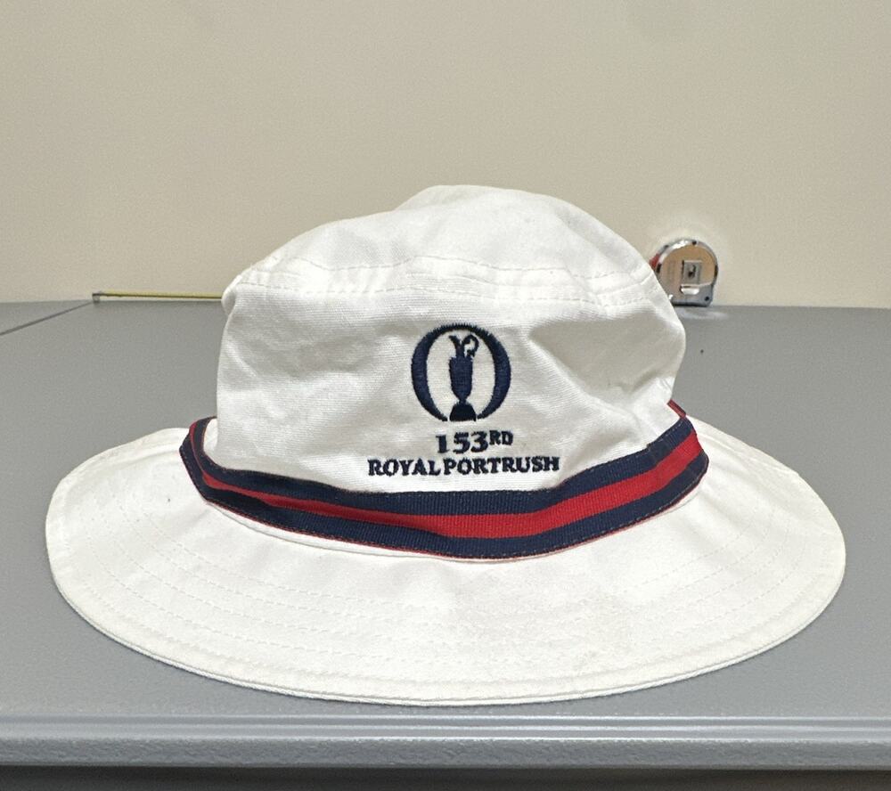 Imperial 153rd Royal Portrush Golf Bucket Hat - White/Red/Blue
